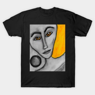 Grey Faced Girl T-Shirt